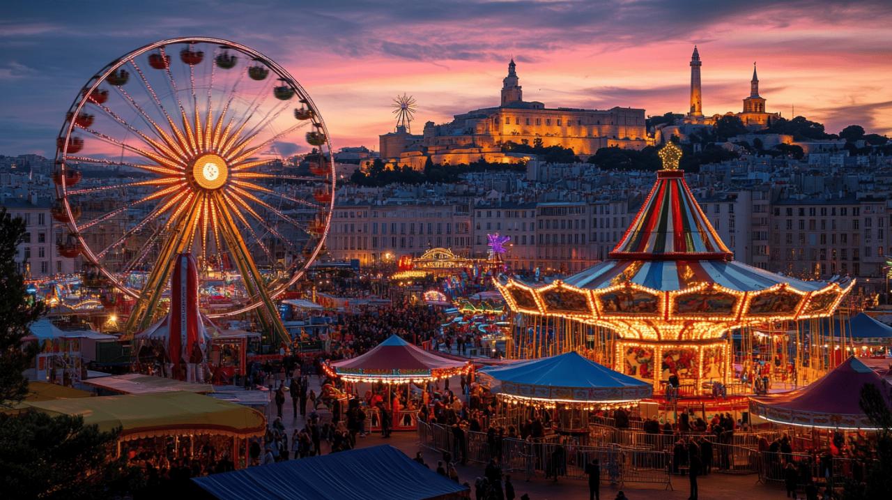 La grande roue traverse les epoques : guide des fetes foraines a Marseille 2024-2025